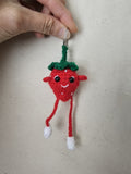 Porte-clés Fraise au crochet 🍓