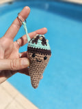 Porte-clé Cône à la Menthe au Crochet 🍦🌿