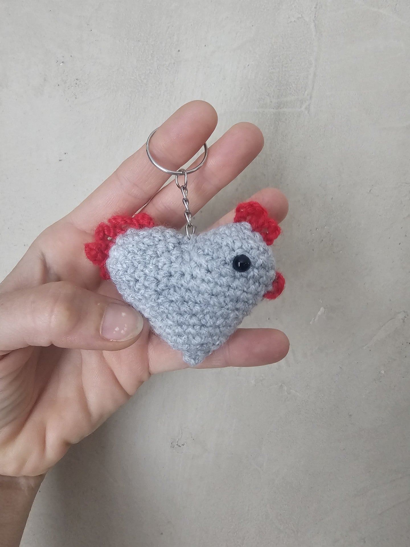 Porte-clé Poule Cœur au Crochet 🐔❤️
